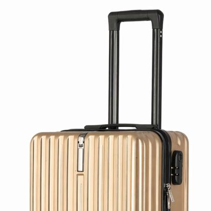Imagem de Mala de Viagem Média 24” ABS + Policarbonato 4 Rodas 360 RZNL com gancho e 2 alças Cor:Rosê