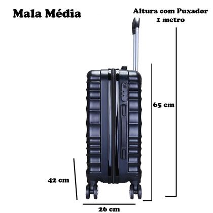 Imagem de Mala de Viagem Média As67 - Em Abs C/ Rodinhas 360º (65x42x26)