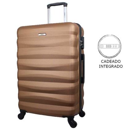 Imagem de Mala De Viagem Media Em Abs Yins 21089 Cadeado Integrado Rodas Giro 360 Cobre M