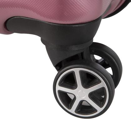 Imagem de Mala de Viagem Média Expansível em Abs Ika Flex Cadeado Tsa Embutido Rodas Duplas 360 Rosê