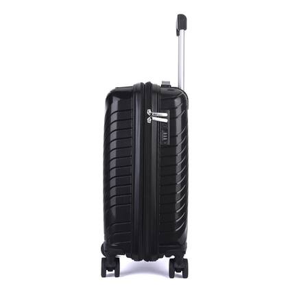 Imagem de Mala de Viagem Pequena 10kg Bordo 360º Polipropileno Rígida Cruzeiro 6010M Cor:Preto