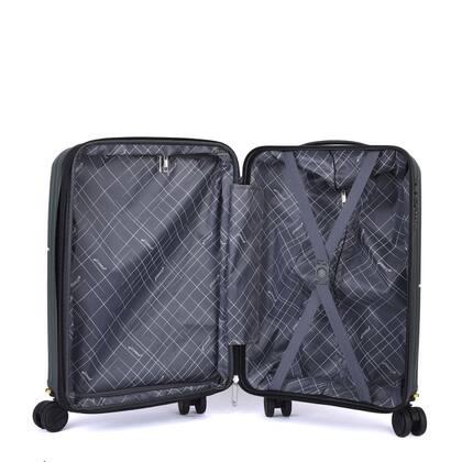 Imagem de Mala de Viagem Pequena 10kg Bordo 360º Polipropileno Rígida Cruzeiro 6010M Cor:Preto