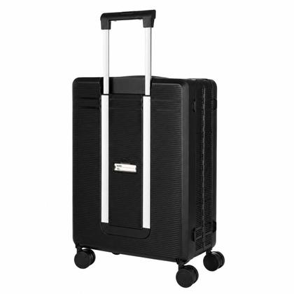 Imagem de Mala de Viagem Preta Dobrável Grande Stillus Compacta Bagagem Extra Organizador Portátil Leve Alça Reforçada