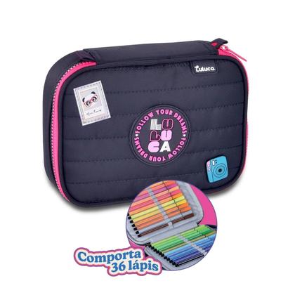 Imagem de Mala Escolar Luluca Kit com Mochila Lancheiras e Estojo