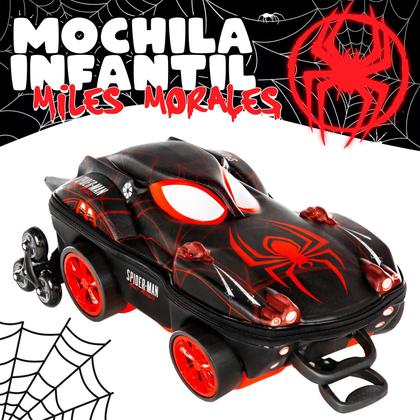 Imagem de Mala Infantil Escolar Mochila Homem Aranha Marvel 3 Rodinhas Miles Morales - Maxtoy Diplomata
