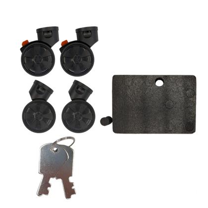 Imagem de Mala Maleta Maquiagem Profissional Rodinhas 3 Andar Preta Com Divisórias Completa Preta