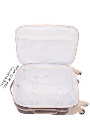 Imagem de Mala Maternidade com Rodinhas Lequiqui Escocesa - Marrom