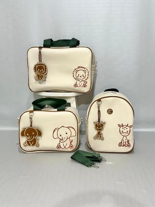 Imagem de Mala maternidade safari, bolsas de bebê. Kits de bolsas maternidade safari baby, dilô kids.