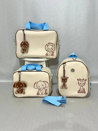 Imagem de Mala maternidade safari, bolsas de bebê. Kits de bolsas maternidade safari baby, dilô kids.