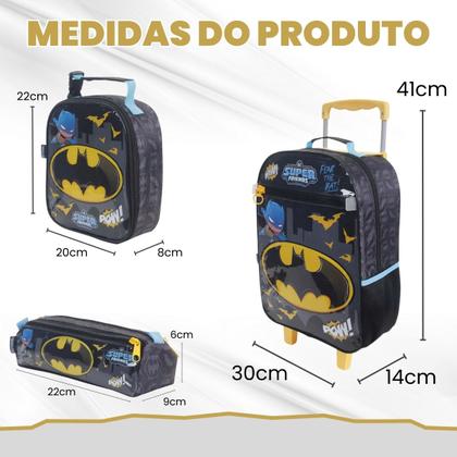 Imagem de Mala Mochila com Rodinhas e Estojo Infantil 