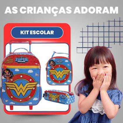 Imagem de Mala Mochila com Rodinhas e Estojo Infantil 