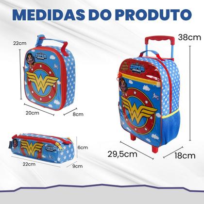 Imagem de Mala Mochila com Rodinhas e Estojo Infantil 