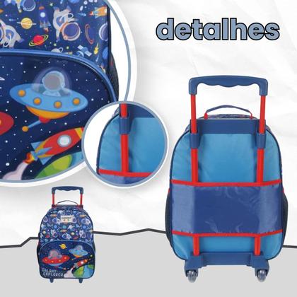 Imagem de Mala Mochila com Rodinhas e Estojo Infantil 