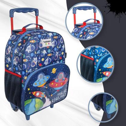 Imagem de Mala Mochila com Rodinhas e Estojo Infantil 