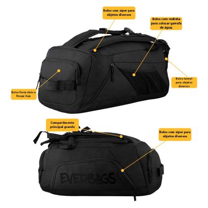 Imagem de Mala Mochila Viagem Bordo Camping Passeio Treino Academia Esportiva Antifurto Espaçosa Grande