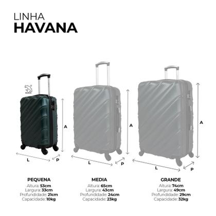 Imagem de Mala pequena de bordo Havana 4 Rodas Swiss Move Militar