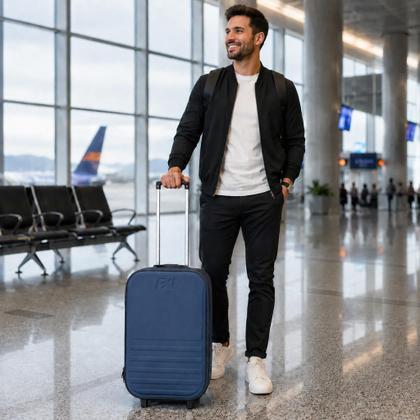 Imagem de Mala Viagem 10 Kg De Bordo Com Rodinhas Medidas Anac