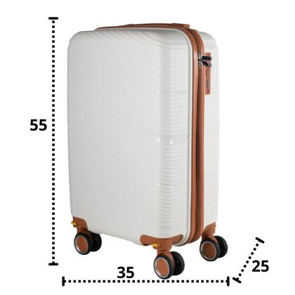 Imagem de Mala Viagem Bordo Ultra Resistente 10kg Polipropileno Design Durável Leve