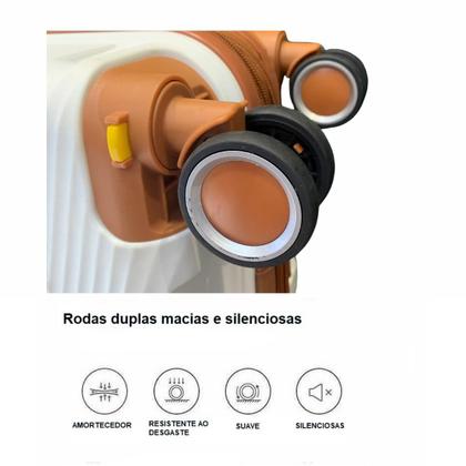 Imagem de Mala Viagem Bordo Ultra Resistente 10kg Polipropileno Design Durável Leve