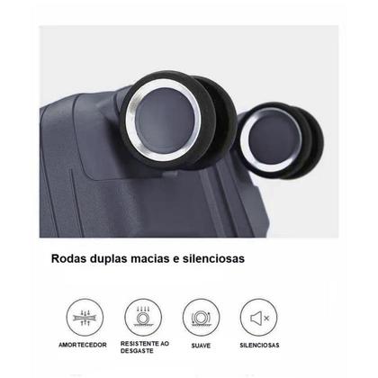 Imagem de Mala Viagem Bordo Ultra Resistente 10kg Polipropileno Design Durável Leve