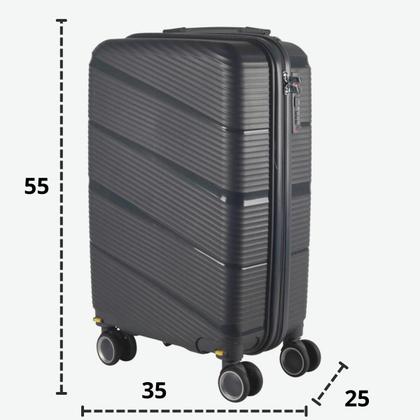 Imagem de Mala Viagem Bordo Ultra Resistente 10kg Polipropileno Design Durável Leve