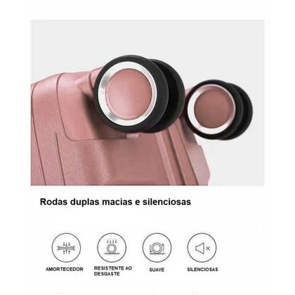 Imagem de Mala Viagem Bordo Ultra Resistente 10kg Polipropileno Design Durável Leve