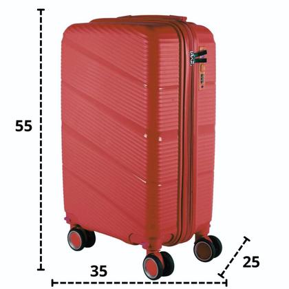 Imagem de Mala Viagem Bordo Ultra Resistente 10kg Polipropileno Design Durável Leve