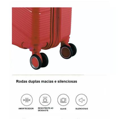 Imagem de Mala Viagem Bordo Ultra Resistente 10kg Polipropileno Design Durável Leve