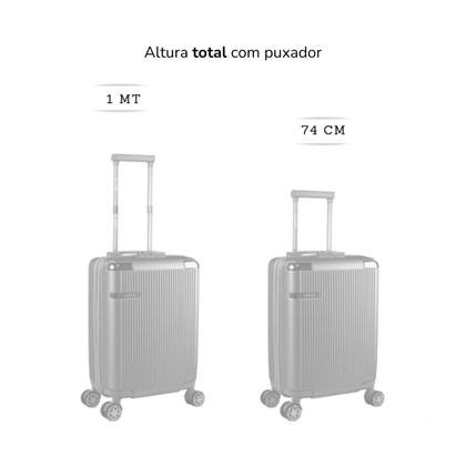 Imagem de Mala Viagem Mão Bordo Cosmopolita Abs 360 Ziper Antifurto