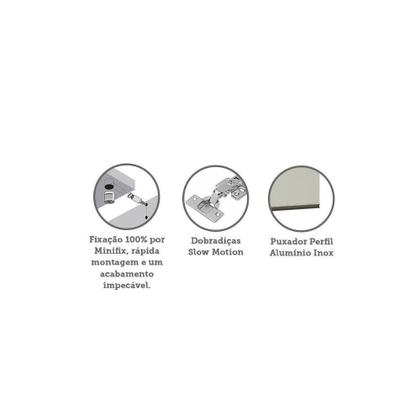 Imagem de Maleiro Ponte Aérea 2 Portas 97cm Branco C/Kashmir