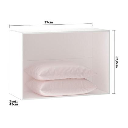 Imagem de Maleiro Ponte Aérea 2 Portas 97cm Branco C/Kashmir