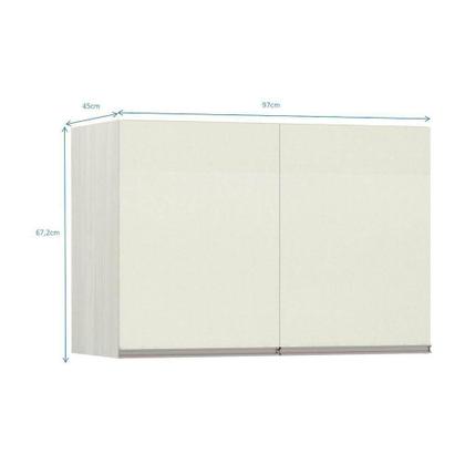Imagem de Maleiro Ponte Solteiro 2 Portas 97 Cm Crema Com Kashmir