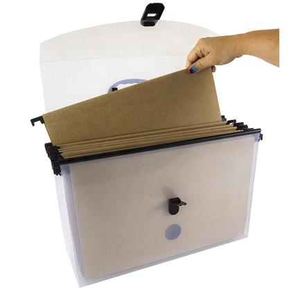 Imagem de Maleta 10 Pasta Suspensa Kraft Arquivo Dello Cristal