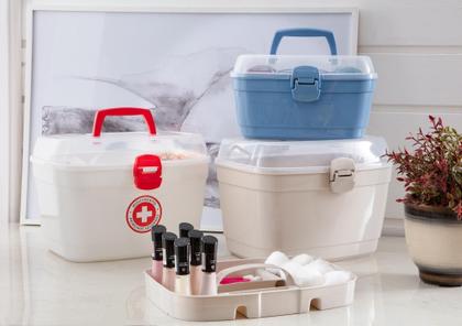 Imagem de Maleta Box Multiuso Paramount Com Divisórias Cinza