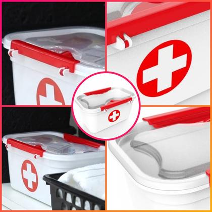 Imagem de Maleta Caixa Primeiros Socorros C/2 Travas 1,6 Litros