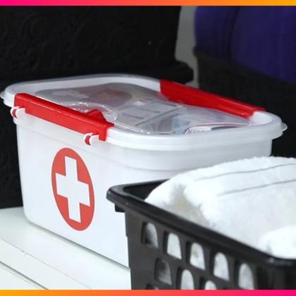 Imagem de Maleta Caixa Primeiros Socorros C/2 Travas 1,6 Litros