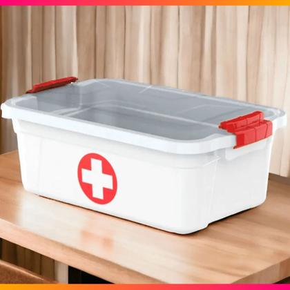 Imagem de Maleta Caixa Primeiros Socorros C/2 travas 3,0 Litros