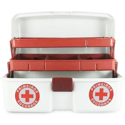 Imagem de Maleta Caixa Primeiros Socorros De Medicamentos C/2 Bandejas