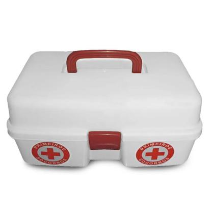 Imagem de Maleta Caixa Primeiros Socorros Medicamentos C/2 Bandejas