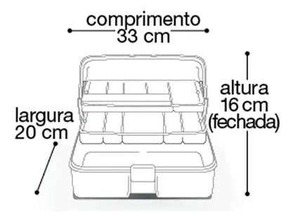 Imagem de Maleta Caixa Primeiros Socorros Medicamentos C/2 Bandejas