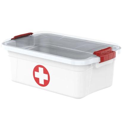 Imagem de Maleta Caixa Primeiros Socorros Medicamentos C/2 Travas