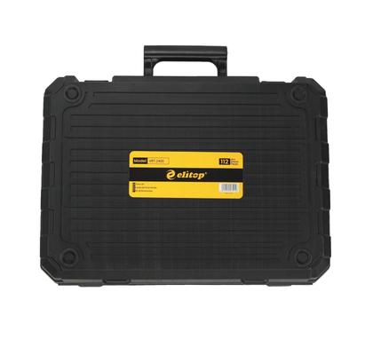 Imagem de Maleta com Ferramentas 112 peças com Furadeira elétrica sem fio 12V ELITOP
