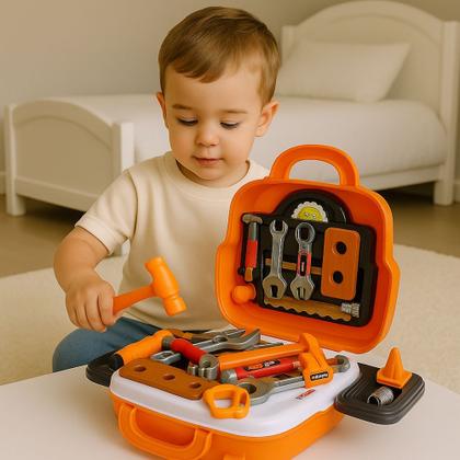 Imagem de Maleta Construtor 4 em 1 Ferramentas Mochila Mesa e Chapéu