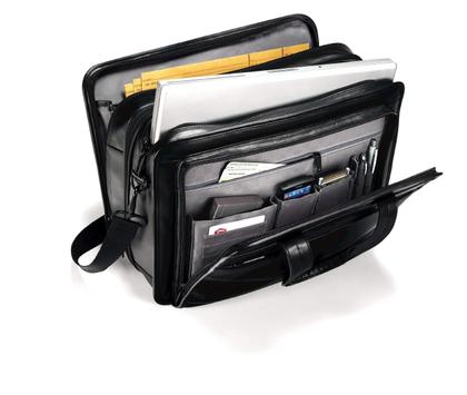 Imagem de Maleta de Couro Samsonite Expansiva Preta - 17 Polegadas