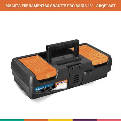 Imagem de Maleta de Ferramentas Compacta 13 ArqPlast Divisórias Tampa com Compartimentos e Trava de Segurança
