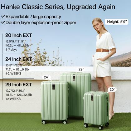 Imagem de Maleta de Mão Hanke 20 Polegadas - Leve e Resistente (Verde)