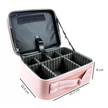 Imagem de Maleta de Maquiagem Bolsa Make Acessórios Led Porta Pincel
