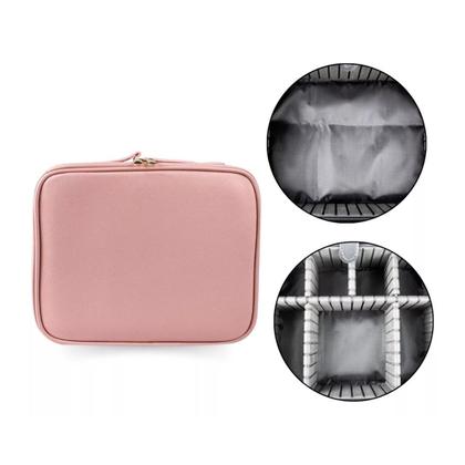 Imagem de Maleta de Maquiagem Bolsa Make Acessórios Led Porta Pincel