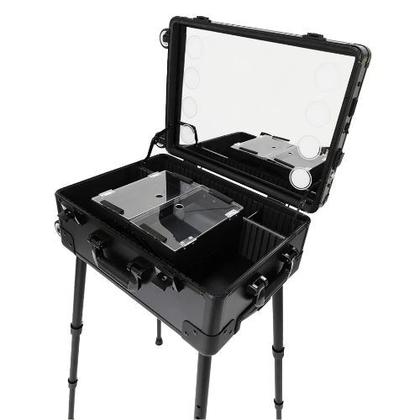 Imagem de Maleta De Maquiagem Camarim Profissional Com Bluetooth Mp3 E Rodinhas