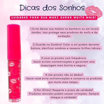 Imagem de Maleta de Maquiagem dos Sonhos Sombra Batom Brilho Menina Infantil Teen Presente